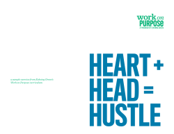 a sample exercise from Echoing Green`s Work on Purpose curriculum
