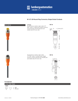 M 1/2"-20-Round-Plug Connector, Single