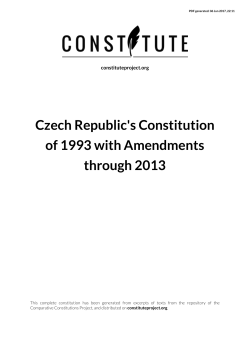 Czech Republic`s Constitution of 1993 with
