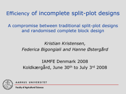 Efficiency of incomplete split-plot designs