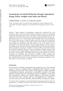 Groundwater Overdraft Reduction through Agricultural Energy Policy