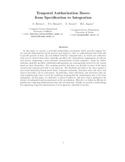 Temporal Authorization Bases: from Specification to Integration