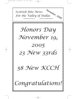 November 2005 - Dallas Scottish Rite