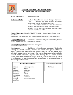 Elizabeth Blackwell: First Woman Doctor