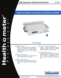 DISPLAYS WEIGHT IN POUNDS, KILOGRAMS