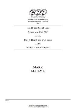 AS 3, Health and Well