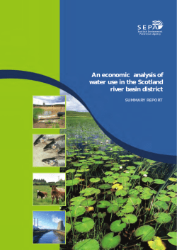 An economic analysis of water use in the Scotland river basin