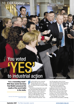 Secret Ballot Result - The Police Association Victoria