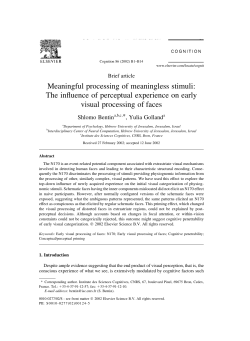 Meaningful processing of meaningless stimuli: The influence of