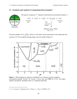 Analysis for vanadium in ammonium decavanadate.