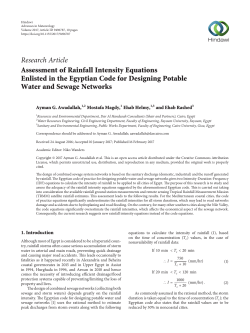 Assessment of Rainfall Intensity Equations Enlisted in the Egyptian