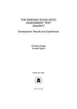 SweSAT - Institutionen f&ouml;r spr&aring;kstudier