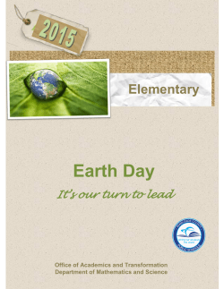 Earth Day - Science - Miami-Dade County Public Schools