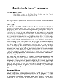 Chemistry for the Energy Transformation - Max-Planck