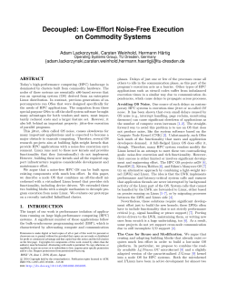 Decoupled: Low-Effort Noise-Free Execution on Commodity Systems