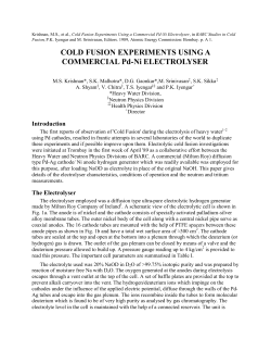 Cold Fusion Experiments Using a Commercial Pd-Ni - LENR-CANR