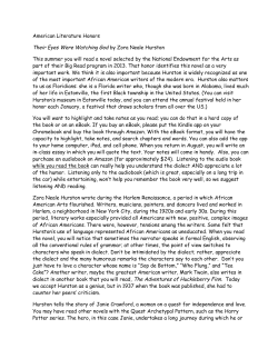 Their Eyes Were Watching God by Zora Neale Hurston