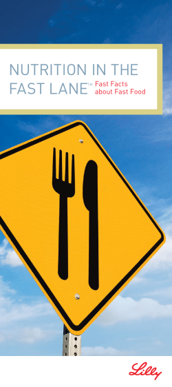 Nutrition in the Fast Lane