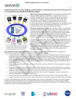 27 Satellite-Based Early Warning, Mapping, and