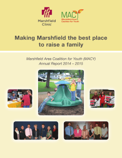 Making Marshfield the best place to raise a family