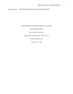 Spanish Influence on English Spelling