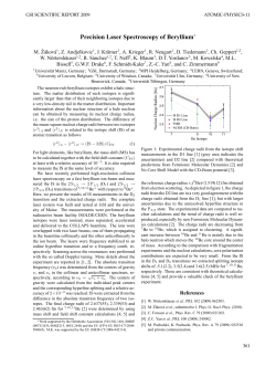 Precision Laser Spectroscopy of Beryllium