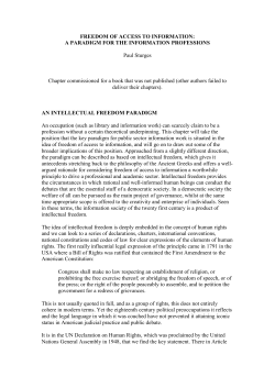 freedom of access to information