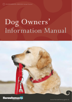 Dog Owners - Horowhenua District Council