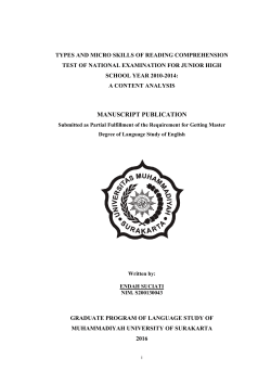 MANUSCRIPT PUBLICATION