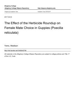 The Effect of the Herbicide Roundup on Female Mate Choice in