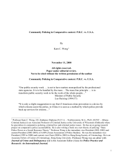 Community Policing in China - Polizei