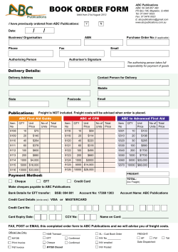 BOOK ORDER FORM ABC Publications