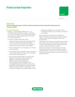 Protein Sample Preparation - Bio-Rad