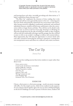 The Cut Up - Princeton University Press