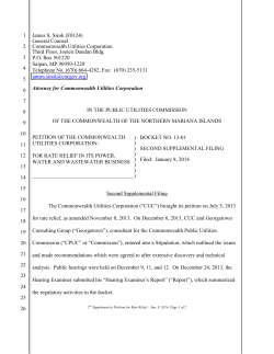 January 8, 2014 &ndash; Second Supplemental Filing