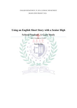 Using an English Short Story with a Senior High School Student: A