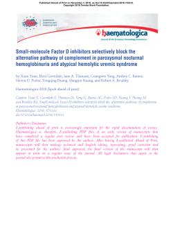 Small-molecule Factor D inhibitors selectively