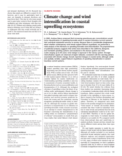 Climate change and wind intensification in
