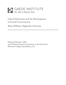 Liberal Education and the Development of Social Consciousness