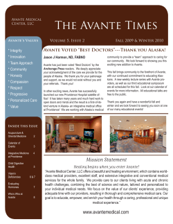 The Avante Times - Avante Medical Center