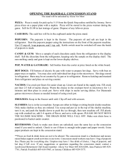 opening the baseball concession stand