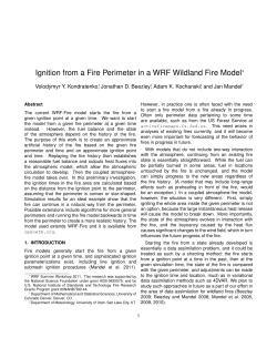 Ignition from a Fire Perimeter in a WRF Wildland Fire Model
