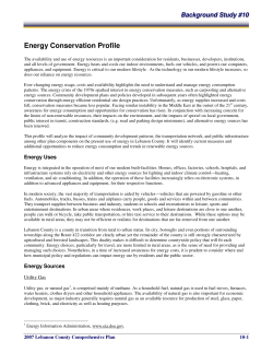 Energy Conservation Profile - Lebanon County, Pennsylvania