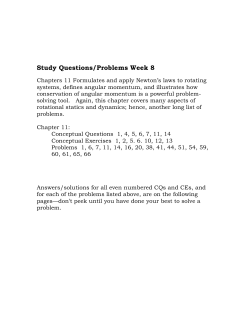 Study Questions/Problems Week 8