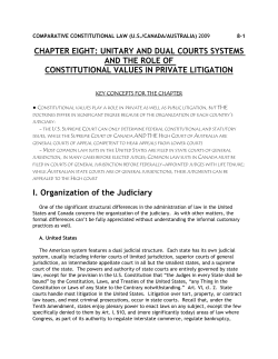chapter eight: unitary and dual courts systems and