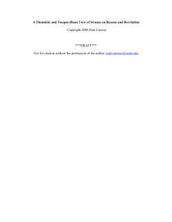 A Thomistic and Tocquevillean View of Strauss on Reason and