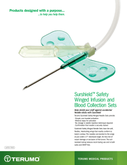 Terumo Surshield Safety Winged Infusion and Blood Collection Sets