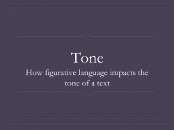 How figurative language impacts the tone of a text