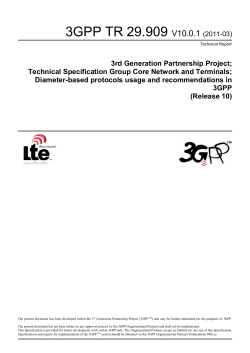 3GPP TR 29.909