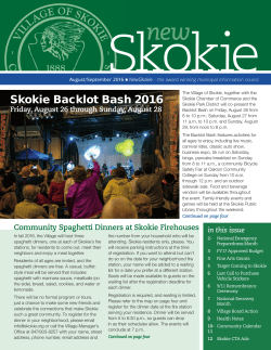 August/September - Village of Skokie